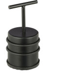 Relaxdays butoir de porte avec poign�e, porte & fen�tre, haute, ronde, int�rieur, caoutchouc, inox, ?7 ...