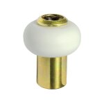 Civic - butoir de sol acier laitonné ø 30 mm hauteur 37 mm bourrelet blanc avec vis Civic - butoir de sol acier laitonné ø 30 mm hauteur 37 mm bourrelet blanc avec vis