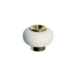 Civic - butoir de sol zamak laitonné ø 30 mm hauteur 22 mm bourrelet blanc avec vis Civic - butoir de sol zamak laitonné ø 30 mm hauteur 22 mm bourrelet blanc avec vis