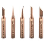 C900m - t 5 pi�ces pointes de fer � souder buse de soudage sans oxyg�ne cuivre sans plomb soudure antiadh�sive ...