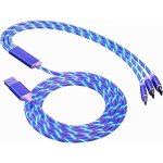 C�ble de donn�es de charge rapide un � trois en m�tal pour t�l�phone portable android de type c multifonctionn ...