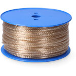 C�ble gain� en acier et pvc (175 m�tres de long et �4 mm de calibre) couleur or