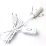 C�ble pour lampe � sel avec interrupteur - e14 - 1, 8 m - douille pour lampe de sel, blanc