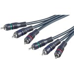 C�ble rca hq, 3x fiche vers 3x fiche, c�ble de connexion audio vid�o de qualit�, st�r�o, pour tv, t�l�phones ...