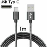 Cable usb - c vers usb 2. 0 cable de charge en nylon avec connecteur usb type - c / 1 m la couleur noire ...