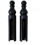 Cache - fiche et cache paumelle n16 style bouvet - pour fiche exacta  16 mm - la paire - epoxy noir ...