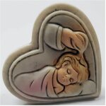 Cadeaux de f�te cadeaux de f�te coeur bapt�me b�b� fille saint sacrement c�ramique blanche