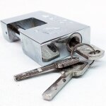 Cadenas en acier trempé, verrou de portail anti - effraction blindé, 70 mm Cadenas en acier trempé, verrou de portail anti - effraction blindé, 70 mm