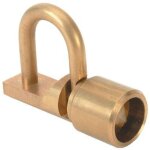 Couillet - cadenas d'artillerie à talon droit en laiton triangle de 14 mm type 551 Couillet - cadenas d'artillerie à talon droit en laiton triangle de 14 mm type 551
