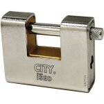 Cadenas blinda sa rie iseo city en acier chroma 90 mm pour volet de garage