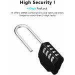 Cadenas code anse longue exterieur pour portail, abri de jardin, 4 chiffres grande cadena a combinaison ...