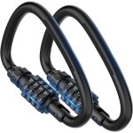 Cadenas � combinaison 2 pi�ces, mousqueton robuste � 4 chiffres, cadenas � combinaison en forme de d ...