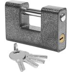 Cadenas exterieur ultra robuste avec 4 cl�s - gros cadenas monobloc en acier solide tremp� - manille ...