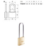 Cadenas en laiton de 40 mm, arc long, city iseo