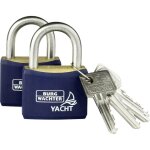 Burg wachter - set de 2 cadenas duo 460 ni 40 sb - inox marin, double verrouillage