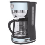 Cafetiere 1000w 1, 4l 10 tasses affichage maitien au chaud stop goutte bleux inox - new one - muse pem ...