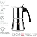 Fagor - etnica cafetière expresso italienne induction, acier inoxydable 4 tasses de café argent Fagor - etnica cafetière expresso italienne induction, acier inoxydable 4 tasses de café argent