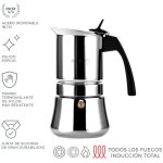 Fagor - etnica cafetière expresso italienne induction, acier inoxydable 6 tasses de café argent Fagor - etnica cafetière expresso italienne induction, acier inoxydable 6 tasses de café argent