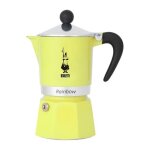 Cafetiere italienne - bialetti - rainbow - 6 tasses - 0, 30 l - jaune