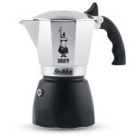 Cafeti�re italienne � moka 0, 1 l ? acier inoxydable noir ? pour expresso riche et cr�meux ? 1 tasse ...