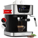 Klarstein cafetiere avec mousseur de lait, cafeti�res 1. 5l, machines � caf�, machines � expresso 15 ...