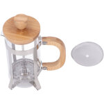 Cafeti�re � piston 350ml en verre r�sistant � la chaleur avec filtre inox et manche en bambou pour th� ...