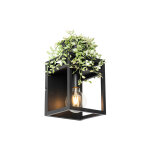 Cage rack - applique murale - 1 lumire - l 20 cm - noir - rustique - clairage intrieur - salon i chambre ...