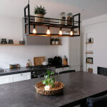Cage rack - led dimmable grande suspension variateur inclus - 4 lumi�re - l 101. 5 cm - noir - moderne ...