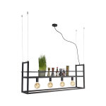 Cage rack - suspension multiples - 4 lumière - l 118 cm - noir - rustique - éclairage intérieur - salon ... Cage rack - suspension multiples - 4 lumière - l 118 cm - noir - rustique - éclairage intérieur - salon ...