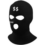 Cagoule 3 trous tricot�e couvre - visage hiver anti - vent respirable pour ski cyclisme course hommes ...