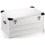 Caisse aluminium l782xl585xh410mm 157l avec fermeture � clapet et coins de gerbage - d157