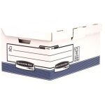 Caisse archives carton bankers box by fellowes flip h 31 x l 56 x p 39 cm top maxi bleue - lot de 10