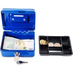 Caisse � monnaie en acier verrouillable et portable 12, 5x9, 5x6cm avec fente d'introduction de la monnaie ...