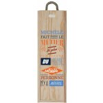 Caisse  vin en bois personnalise pour 1 bouteille - retraite mtier dangereux - modle femme