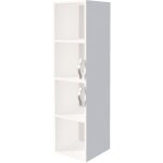 Zen - caisson de colonne de salle de bain mixy - 30cm - blanc - mlamin - livr en kit - ondee