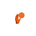 Boite de 50 gants nitrile orange non poudrs floqus xl gd26oe