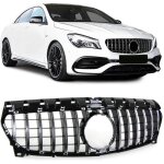 Calandre de voiture - mercedes cla c117 w117 16 - 19 - grille sport - noir brillant / chrome