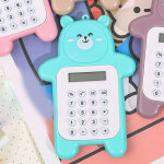 Calculatrice portable 8 chiffres style mignon ours bleu - calculatrice mini cartoon cadeau pour �coli�res ...