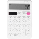Calculatrice solaire avec pile - double alimentation - bureau �cole - �tudiant - blanc ivoire