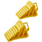 Cales de roue robustes en pe - hd, 166 x 75 x 94 mm, capacit� de 2 tonnes par paire, avec surface antid�rapant ...