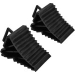 Cale de roue voiture, 2pcs cale pour voiture roue, caoutchouc pneus slip stopper, cale roue camion, noir ...