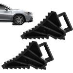Cale roue de voiture, 2pcs cale roue caoutchouc, pneus slip stopper, cale pour remorque, antid�rapant ...
