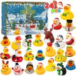 Calendrier de l'avent 2025 mini canard en caoutchouc cadeau pour enfants adultes (a)