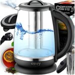Camry - cr 1290 bouilloire �lectrique 1, 7 l noir, transparent
