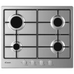 Candy cel6pbrx table de cuisson à gaz encastrable 59 cm en acier inoxydable 4 brûleurs Candy cel6pbrx table de cuisson à gaz encastrable 59 cm en acier inoxydable 4 brûleurs