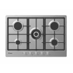 Candy chg74wx plaque de cuisson encastrable 75 cm gaz 5 feux inox Candy chg74wx plaque de cuisson encastrable 75 cm gaz 5 feux inox