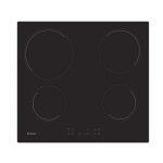 Candy - table de cuisson vitrocramique 4 feux 6500w noir cc64ch