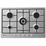 Table de cuisson � gaz encastrable en acier inoxydable candy cel7p4wx 5 br�leurs