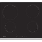 Candy timeless ch64xb plaque de cuisson en c�ramique encastrable 4 feux noir