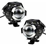 Candyse 2pcs 125w phare de moto extra led phare antibrouillard projecteur de moto 1200lm u5 �tanche moto ...